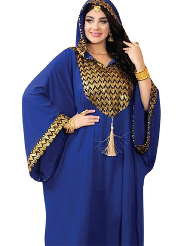 Hooded Abaya Knitted Kaftan